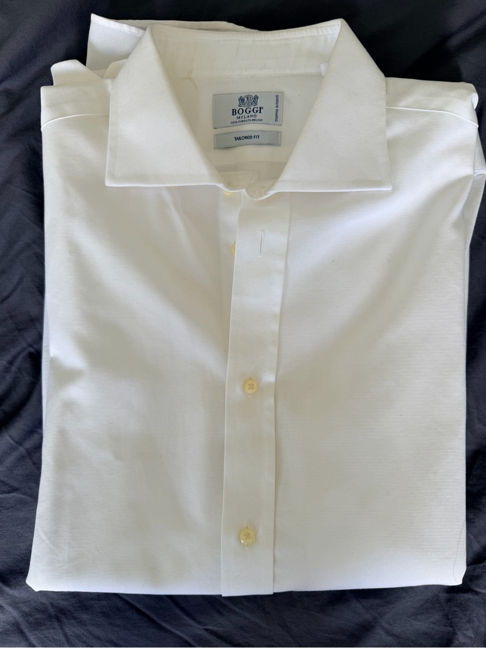 Boggi White Tailored Fit Men's Dress Shirt